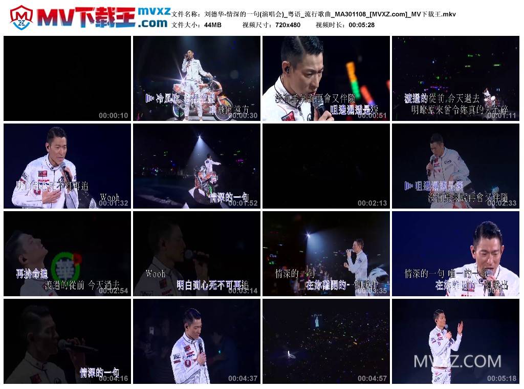刘德华-情深的一句(演唱会)_粤语_流行歌曲_MA301108